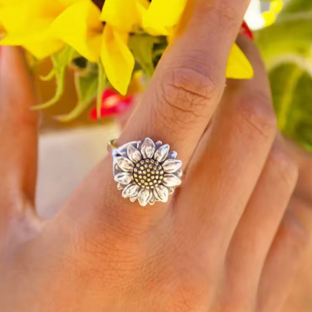 James Avery Wild Sunflower Ring SIZE 8 - Picture 9 of 15